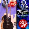 TAGIMA-TW29 woodstock semi acoustic guitar+builten tuner+5 bands EQ