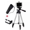 Tripod Stand 3110 For Camera And Mobile - Black & Silver
