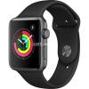 Apple Watch Series 3 42mm Case Space Gray Aluminum Sport Band Gray