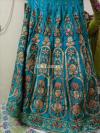 New peacock colour lehnga with choli unstiched viscos fabric