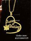 Gold plated name pendants