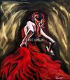 balletic red original painting