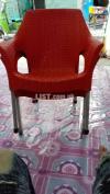 4 chairs Rattan pipe pure plastic