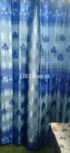 Blue curtans