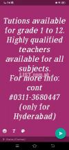 Tutions available for Class 1 to 12