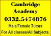 Experienced Male/Female Tutors Available All Rwp Areas(KG to Msc, O/As