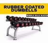 RUBBER COATED DUMBELLS / WEIGHTS / EXERCISE /WORKOUT /  DUMBELLS