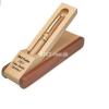 customized your name on wooden ballpoint pen with wooden holder