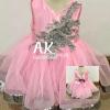 Baby frock pink and grey 0-3 years