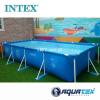 intex 28273 (size:177"/86"/33") rectangular metal frame swimming pool.