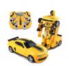 2in1 Rechargeable Remote Control Robot Yellow Transformation Car