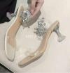 Ladies fancy shoes Manolo Blahnik PVC Transparent heels