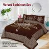 Velvet Bedsheet And 6 P Comforter Also (Fancy Bedsheet) Most Demanding