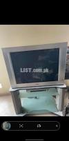 Sony triniton TV 34 inch with Original Stand and DVD Player.