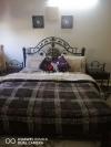 Selling wrought Iron bedroom set (double bed with mattress+Side tables