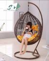 Shizi Egg Hanging Swing Chair With Cushion And Stand