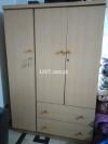 3 Door wood Cupboard/Almari with 2 big Drawers