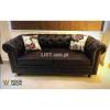 6 seater leatherette chesterfield sofa set. Bed, dining, table, chair