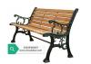 Outdoor Park Bench Cast iron with wooden strips