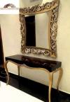 Brand new console mirror high gloss polish and Deco paint/ sofas beds