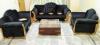 Black Valvit6 Seated Sofa Set Complete Houme Furniture For Sale