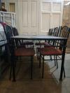 Iron Dinning Table with 6 Chair
