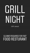 Cleaner required for fast food resturant