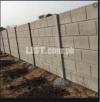 land covering boundary  wall and sheds