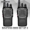 2 PCS Baofeng BF-888S Walkie Talkie Handheld Talk About radio UHF 16CH