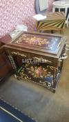 Hand painting antique tea trolley