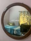 Round Wooden frame mirror
