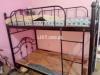 iron bunk bed with 2 matress