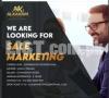 New Staff required  Male  Females  MARKETING  SALES