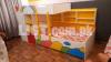 Bunk bed with cupboard for kids