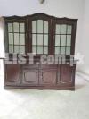 Wooden Showcase with  3 Glass doors, 2 draws and 4 cupboard