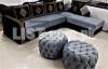 L shape sofa set made in solid wood & Master Molty foam