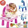 Children Led Projector Art Drawing Table Toys Kids Painting Board Desk
