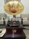 Gramophone with Golden Horn in Full Working Condition foe Records