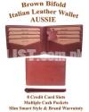 Genuine Leather Bifold Wallet Brown. . . . . . 03007159085