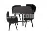 Dining Table Full Black 4 person home or restaurant Furniture
