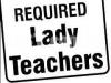 FEMALE TEACHER REQUIRED