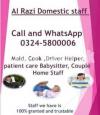Maids Cook helper baby care staff Available just one a call .