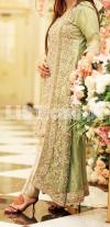 Bridal Heavy Embellished Gown, Long Shirt with Bridal Dupatta