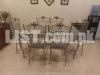 Wrought Iron Dining table set with 12 MM Glass Top