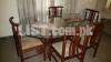 Glass Dining table with 6 chairs