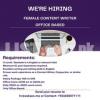 Female Content Writer Office Based (Faisalabad)