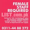 Female Staff Required Receptionist, TeleMarketing, (Office Based)