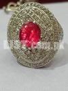 Aoa natural Ruby beautiful silver ring