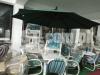 Umbrella Side. . pole Round for . garden/Swimming pool with Marble base/