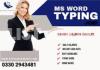 MS WORD Data Typing Job - BK1269